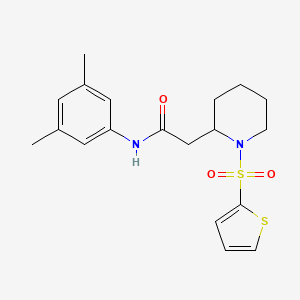molecular formula C19H24N2O3S2 B6493639 N-(3,5-dimethylphenyl)-2-[1-(thiophene-2-sulfonyl)piperidin-2-yl]acetamide CAS No. 941991-42-0