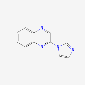 molecular formula C11H8N4 B6493658 2-(1H-咪唑-1-基)喹喔啉 CAS No. 1275536-07-6