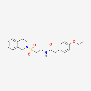 molecular formula C21H26N2O4S B6493703 2-(4-ethoxyphenyl)-N-[2-(1,2,3,4-tetrahydroisoquinoline-2-sulfonyl)ethyl]acetamide CAS No. 922115-41-1