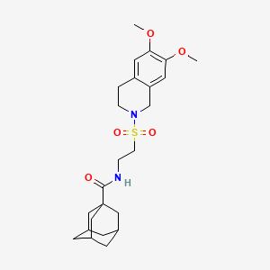 molecular formula C24H34N2O5S B6493707 N-{2-[(6,7-dimethoxy-1,2,3,4-tetrahydroisoquinolin-2-yl)sulfonyl]ethyl}adamantane-1-carboxamide CAS No. 922120-32-9