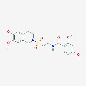 molecular formula C22H28N2O7S B6493713 N-{2-[(6,7-dimethoxy-1,2,3,4-tetrahydroisoquinolin-2-yl)sulfonyl]ethyl}-2,4-dimethoxybenzamide CAS No. 922014-40-2
