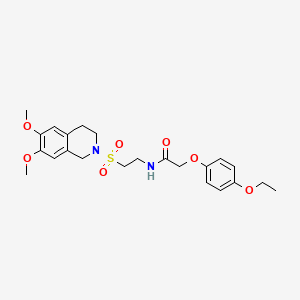 molecular formula C23H30N2O7S B6493721 N-{2-[(6,7-dimethoxy-1,2,3,4-tetrahydroisoquinolin-2-yl)sulfonyl]ethyl}-2-(4-ethoxyphenoxy)acetamide CAS No. 922067-13-8
