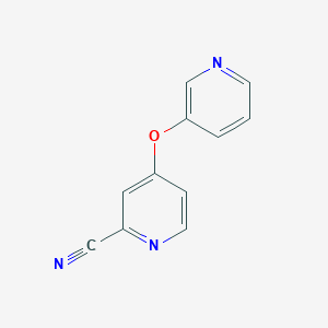 molecular formula C11H7N3O B6493744 4-(pyridin-3-yloxy)pyridine-2-carbonitrile CAS No. 1270881-54-3