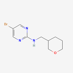 molecular formula C10H14BrN3O B6493752 5-bromo-N-[(oxan-3-yl)methyl]pyrimidin-2-amine CAS No. 1275374-20-3
