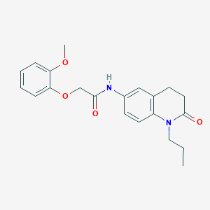 molecular formula C21H24N2O4 B6493775 2-(2-methoxyphenoxy)-N-(2-oxo-1-propyl-1,2,3,4-tetrahydroquinolin-6-yl)acetamide CAS No. 941953-42-0