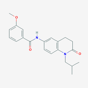 molecular formula C21H24N2O3 B6493793 3-methoxy-N-[1-(2-methylpropyl)-2-oxo-1,2,3,4-tetrahydroquinolin-6-yl]benzamide CAS No. 941911-17-7
