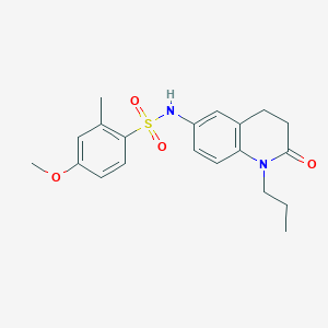 molecular formula C20H24N2O4S B6493806 4-methoxy-2-methyl-N-(2-oxo-1-propyl-1,2,3,4-tetrahydroquinolin-6-yl)benzene-1-sulfonamide CAS No. 955606-21-0