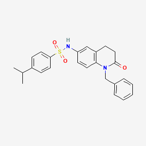 molecular formula C25H26N2O3S B6493818 N-(1-benzyl-2-oxo-1,2,3,4-tetrahydroquinolin-6-yl)-4-(propan-2-yl)benzene-1-sulfonamide CAS No. 941912-06-7