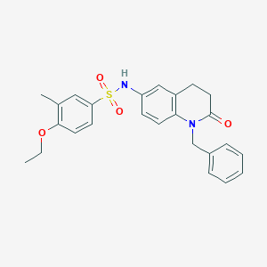molecular formula C25H26N2O4S B6493823 N-(1-benzyl-2-oxo-1,2,3,4-tetrahydroquinolin-6-yl)-4-ethoxy-3-methylbenzene-1-sulfonamide CAS No. 946325-94-6