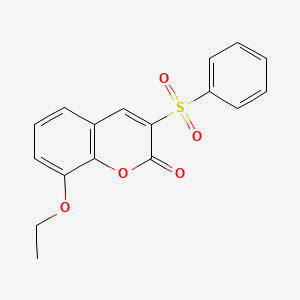 molecular formula C17H14O5S B6493877 3-(benzenesulfonyl)-8-ethoxy-2H-chromen-2-one CAS No. 313479-96-8