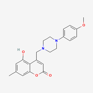 molecular formula C22H24N2O4 B6493914 5-hydroxy-4-{[4-(4-methoxyphenyl)piperazin-1-yl]methyl}-7-methyl-2H-chromen-2-one CAS No. 896807-19-5