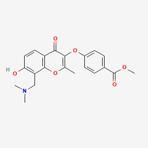 molecular formula C21H21NO6 B6493947 methyl 4-({8-[(dimethylamino)methyl]-7-hydroxy-2-methyl-4-oxo-4H-chromen-3-yl}oxy)benzoate CAS No. 847177-62-2