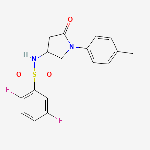 molecular formula C17H16F2N2O3S B6494047 2,5-difluoro-N-[1-(4-methylphenyl)-5-oxopyrrolidin-3-yl]benzene-1-sulfonamide CAS No. 896308-56-8