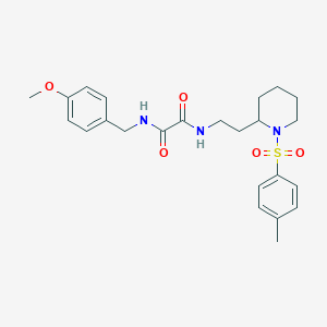 molecular formula C24H31N3O5S B6494103 N'-[(4-methoxyphenyl)methyl]-N-{2-[1-(4-methylbenzenesulfonyl)piperidin-2-yl]ethyl}ethanediamide CAS No. 898348-24-8
