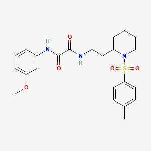molecular formula C23H29N3O5S B6494109 N'-(3-methoxyphenyl)-N-{2-[1-(4-methylbenzenesulfonyl)piperidin-2-yl]ethyl}ethanediamide CAS No. 898445-67-5