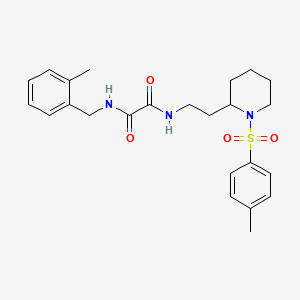 molecular formula C24H31N3O4S B6494113 N-{2-[1-(4-methylbenzenesulfonyl)piperidin-2-yl]ethyl}-N'-[(2-methylphenyl)methyl]ethanediamide CAS No. 898368-70-2