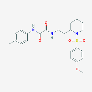 molecular formula C23H29N3O5S B6494114 N-{2-[1-(4-methoxybenzenesulfonyl)piperidin-2-yl]ethyl}-N'-(4-methylphenyl)ethanediamide CAS No. 898445-87-9