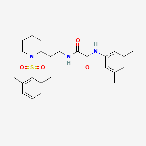 molecular formula C26H35N3O4S B6494119 N'-(3,5-dimethylphenyl)-N-{2-[1-(2,4,6-trimethylbenzenesulfonyl)piperidin-2-yl]ethyl}ethanediamide CAS No. 898415-57-1