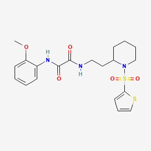 molecular formula C20H25N3O5S2 B6494149 N'-(2-methoxyphenyl)-N-{2-[1-(thiophene-2-sulfonyl)piperidin-2-yl]ethyl}ethanediamide CAS No. 887861-19-0