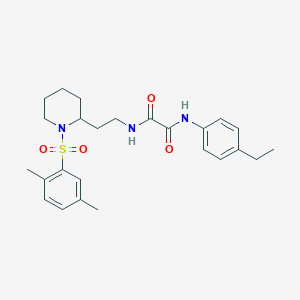 molecular formula C25H33N3O4S B6494167 N-{2-[1-(2,5-dimethylbenzenesulfonyl)piperidin-2-yl]ethyl}-N'-(4-ethylphenyl)ethanediamide CAS No. 898426-63-6