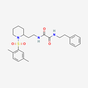 molecular formula C25H33N3O4S B6494177 N-{2-[1-(2,5-dimethylbenzenesulfonyl)piperidin-2-yl]ethyl}-N'-(2-phenylethyl)ethanediamide CAS No. 898407-09-5