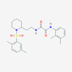 molecular formula C25H33N3O4S B6494180 N-{2-[1-(2,5-dimethylbenzenesulfonyl)piperidin-2-yl]ethyl}-N'-(2,3-dimethylphenyl)ethanediamide CAS No. 898407-12-0
