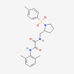 molecular formula C22H27N3O4S B6494207 N'-(2,6-dimethylphenyl)-N-{[1-(4-methylbenzenesulfonyl)pyrrolidin-2-yl]methyl}ethanediamide CAS No. 896276-64-5