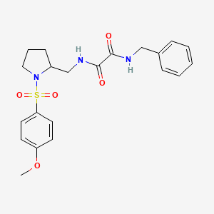 molecular formula C21H25N3O5S B6494223 N'-benzyl-N-{[1-(4-methoxybenzenesulfonyl)pyrrolidin-2-yl]methyl}ethanediamide CAS No. 896285-91-9