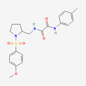 molecular formula C21H25N3O5S B6494227 N-{[1-(4-methoxybenzenesulfonyl)pyrrolidin-2-yl]methyl}-N'-(4-methylphenyl)ethanediamide CAS No. 896286-52-5