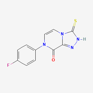molecular formula C11H7FN4OS B6494245 7-(4-fluorophenyl)-3-sulfanylidene-2H,3H,7H,8H-[1,2,4]triazolo[4,3-a]pyrazin-8-one CAS No. 1019186-77-6