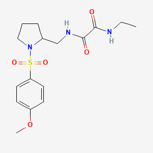 molecular formula C16H23N3O5S B6494281 N-ethyl-N'-{[1-(4-methoxybenzenesulfonyl)pyrrolidin-2-yl]methyl}ethanediamide CAS No. 896291-65-9