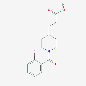 molecular formula C15H18FNO3 B6494288 3-[1-(2-fluorobenzoyl)piperidin-4-yl]propanoic acid CAS No. 1268087-45-1