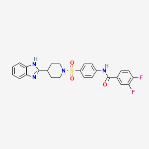 molecular formula C25H22F2N4O3S B6494365 N-(4-{[4-(1H-1,3-benzodiazol-2-yl)piperidin-1-yl]sulfonyl}phenyl)-3,4-difluorobenzamide CAS No. 886888-73-9