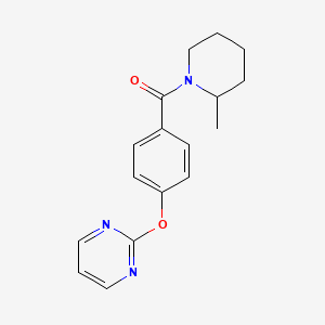 molecular formula C17H19N3O2 B6494393 2-[4-(2-methylpiperidine-1-carbonyl)phenoxy]pyrimidine CAS No. 1334374-83-2