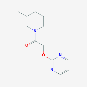 molecular formula C12H17N3O2 B6494410 1-(3-methylpiperidin-1-yl)-2-(pyrimidin-2-yloxy)ethan-1-one CAS No. 1334368-86-3