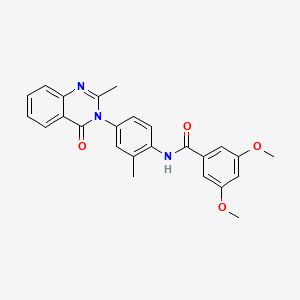 molecular formula C25H23N3O4 B6494415 3,5-dimethoxy-N-[2-methyl-4-(2-methyl-4-oxo-3,4-dihydroquinazolin-3-yl)phenyl]benzamide CAS No. 903309-40-0