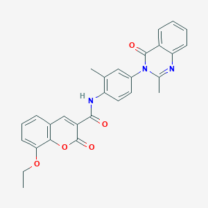 molecular formula C28H23N3O5 B6494427 8-ethoxy-N-[2-methyl-4-(2-methyl-4-oxo-3,4-dihydroquinazolin-3-yl)phenyl]-2-oxo-2H-chromene-3-carboxamide CAS No. 904273-16-1