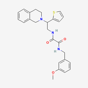 molecular formula C25H27N3O3S B6494462 N'-[(3-methoxyphenyl)methyl]-N-[2-(1,2,3,4-tetrahydroisoquinolin-2-yl)-2-(thiophen-2-yl)ethyl]ethanediamide CAS No. 898424-68-5