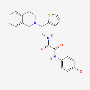 molecular formula C24H25N3O3S B6494469 N'-(4-methoxyphenyl)-N-[2-(1,2,3,4-tetrahydroisoquinolin-2-yl)-2-(thiophen-2-yl)ethyl]ethanediamide CAS No. 898424-70-9