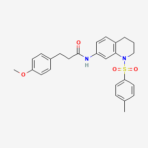 molecular formula C26H28N2O4S B6494471 3-(4-methoxyphenyl)-N-[1-(4-methylbenzenesulfonyl)-1,2,3,4-tetrahydroquinolin-7-yl]propanamide CAS No. 898413-71-3