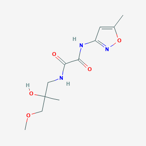 molecular formula C11H17N3O5 B6494479 N-(2-hydroxy-3-methoxy-2-methylpropyl)-N'-(5-methyl-1,2-oxazol-3-yl)ethanediamide CAS No. 1334373-73-7