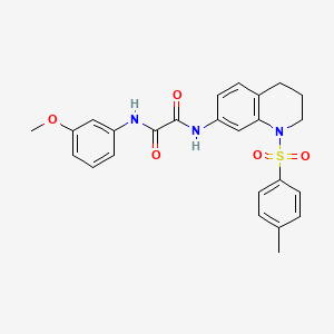 molecular formula C25H25N3O5S B6494487 N'-(3-methoxyphenyl)-N-[1-(4-methylbenzenesulfonyl)-1,2,3,4-tetrahydroquinolin-7-yl]ethanediamide CAS No. 898413-97-3