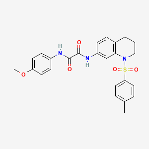 molecular formula C25H25N3O5S B6494496 N'-(4-methoxyphenyl)-N-[1-(4-methylbenzenesulfonyl)-1,2,3,4-tetrahydroquinolin-7-yl]ethanediamide CAS No. 898430-06-3