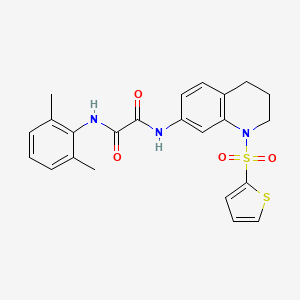 molecular formula C23H23N3O4S2 B6494501 N'-(2,6-dimethylphenyl)-N-[1-(thiophene-2-sulfonyl)-1,2,3,4-tetrahydroquinolin-7-yl]ethanediamide CAS No. 898448-35-6