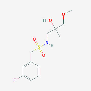 molecular formula C12H18FNO4S B6494516 1-(3-fluorophenyl)-N-(2-hydroxy-3-methoxy-2-methylpropyl)methanesulfonamide CAS No. 1334372-19-8