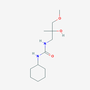 molecular formula C12H24N2O3 B6494537 1-cyclohexyl-3-(2-hydroxy-3-methoxy-2-methylpropyl)urea CAS No. 1334370-03-4