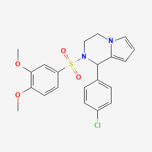 1-(4-chlorophenyl)-2-(3,4-dimethoxybenzenesulfonyl)-1H,2H,3H,4H-pyrrolo[1,2-a]pyrazine