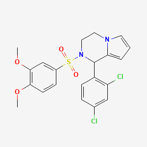 molecular formula C21H20Cl2N2O4S B6494567 1-(2,4-dichlorophenyl)-2-(3,4-dimethoxybenzenesulfonyl)-1H,2H,3H,4H-pyrrolo[1,2-a]pyrazine CAS No. 899739-47-0