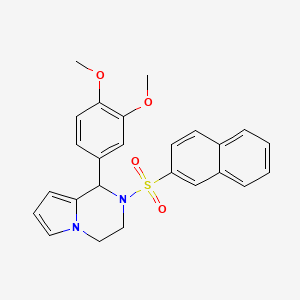 molecular formula C25H24N2O4S B6494578 1-(3,4-dimethoxyphenyl)-2-(naphthalene-2-sulfonyl)-1H,2H,3H,4H-pyrrolo[1,2-a]pyrazine CAS No. 899739-67-4