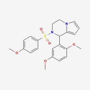molecular formula C22H24N2O5S B6494595 1-(2,5-dimethoxyphenyl)-2-(4-methoxybenzenesulfonyl)-1H,2H,3H,4H-pyrrolo[1,2-a]pyrazine CAS No. 899739-84-5